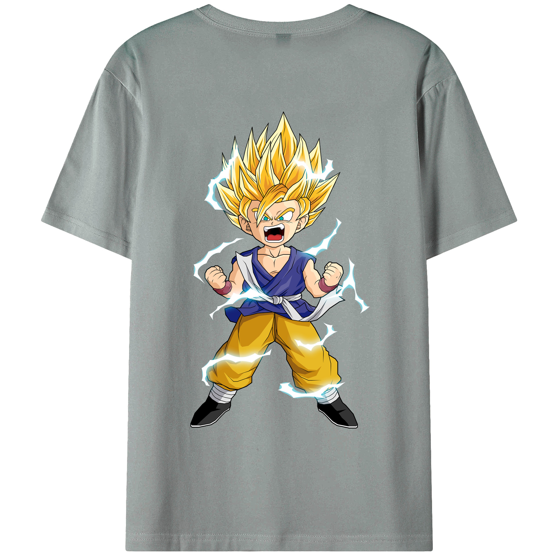 （画像用） ドラゴンボール 孫 悟飯（そんごはん）DRAGON BALL Son Gohan 綿100％ メンズ半袖Tシャツ（バックプリント） 通気性